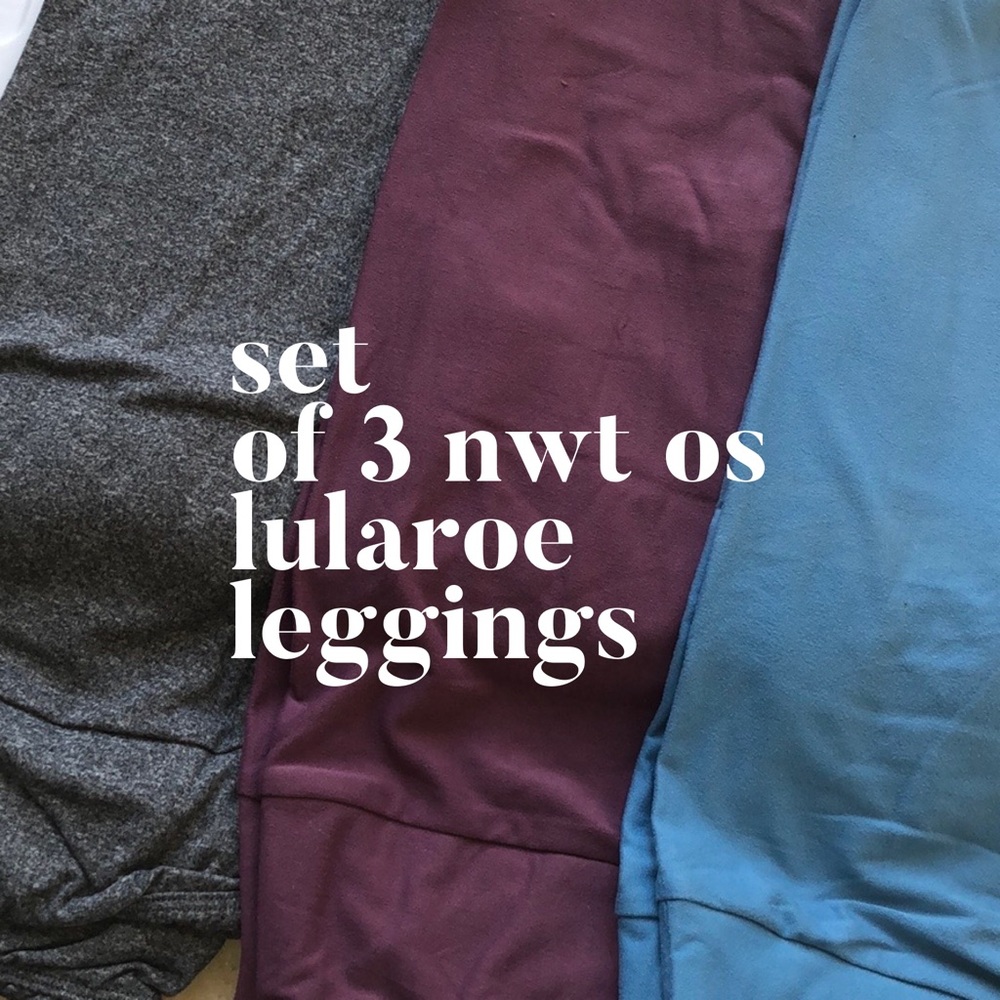 NWT Set of 3 OS Lularoe Leggings
